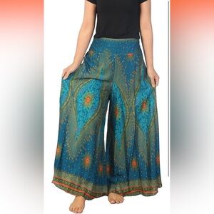 Peacock Bohemian Palazzo Pants